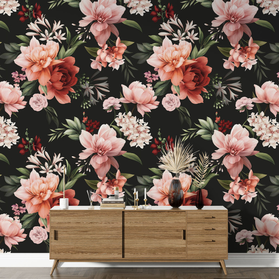 XL Wall Mural - Wallpaper - Floral pattern