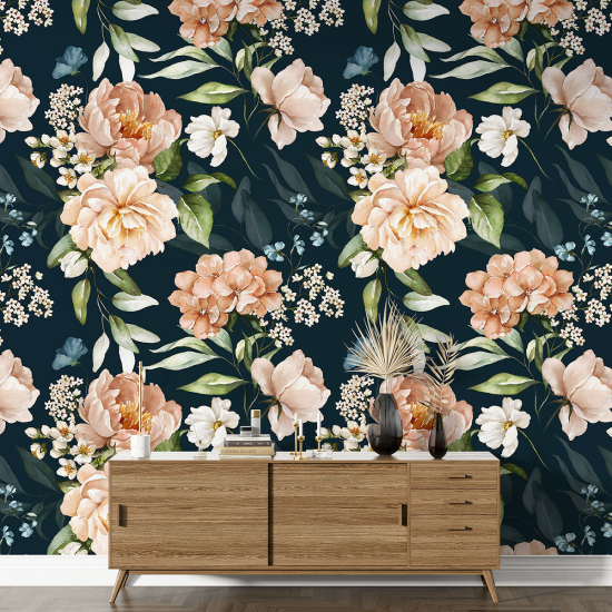 XL Wall Mural - Wallpaper - Floral pattern