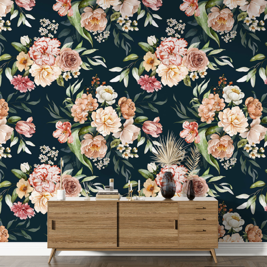 XL Wall Mural - Wallpaper - Floral pattern