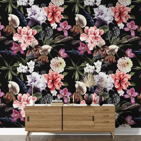 XL Wall Mural - Wallpaper - Floral pattern