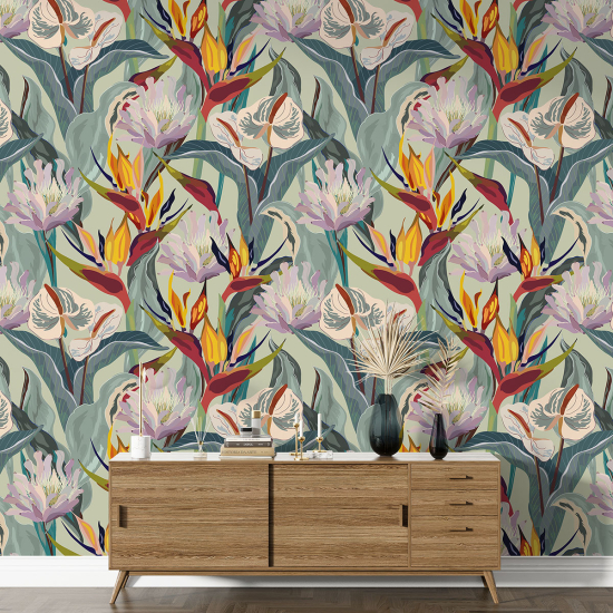 XL Wall Mural - Wallpaper - Floral pattern