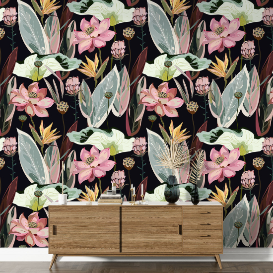 XL Wall Mural - Wallpaper - Floral pattern