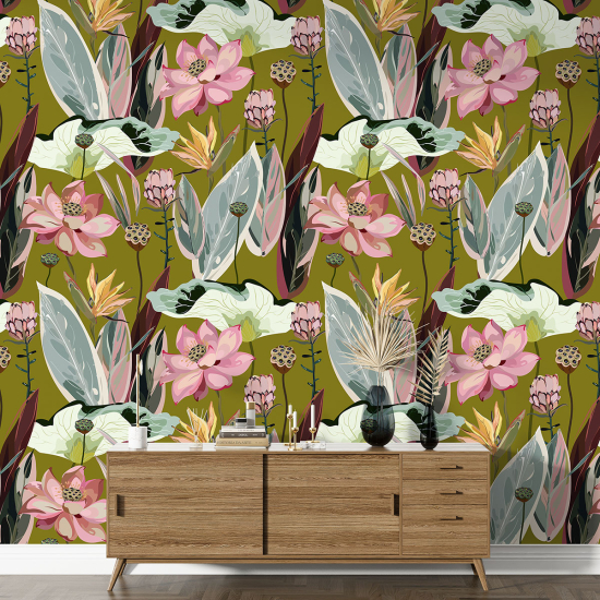 XL Wall Mural - Wallpaper - Floral pattern