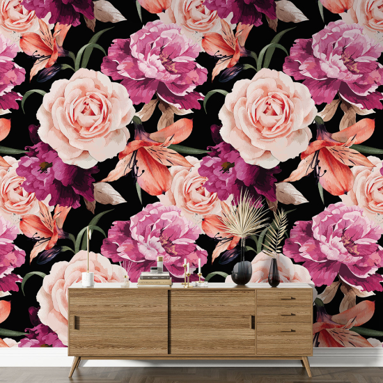 XL Wall Mural - Wallpaper - Floral pattern