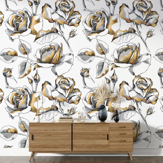 XL Wall Mural - Wallpaper - Floral pattern