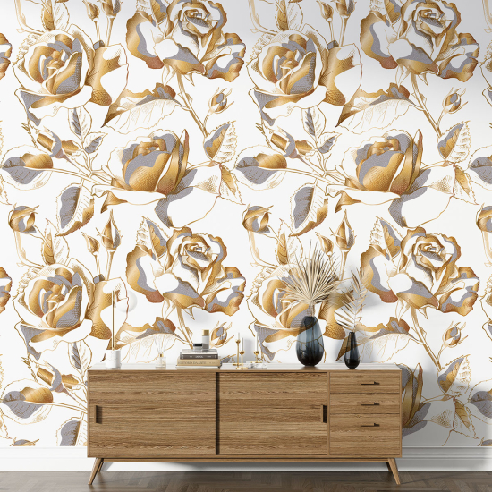 XL Wall Mural - Wallpaper - Floral pattern