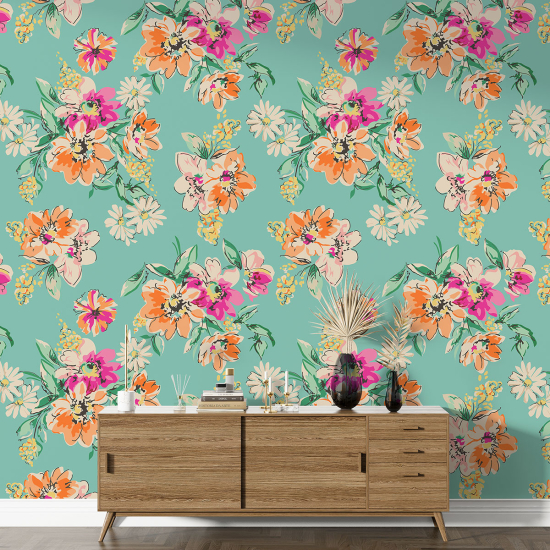 XL Wall Mural - Wallpaper - Floral pattern