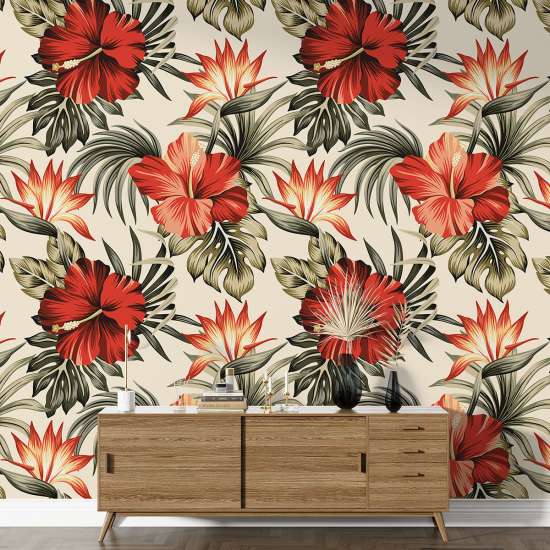 XL Wall Mural - Wallpaper - Floral pattern