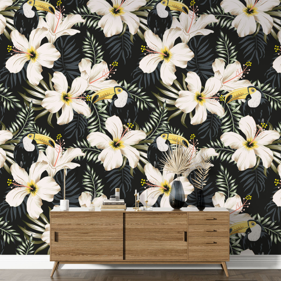 XL Wall Mural - Wallpaper - Floral pattern