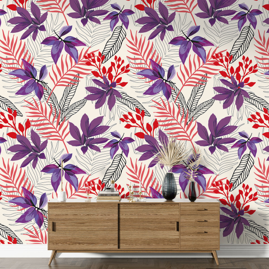 XL Wall Mural - Wallpaper - Floral pattern