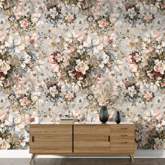 XL Wall Mural - Wallpaper - Floral pattern