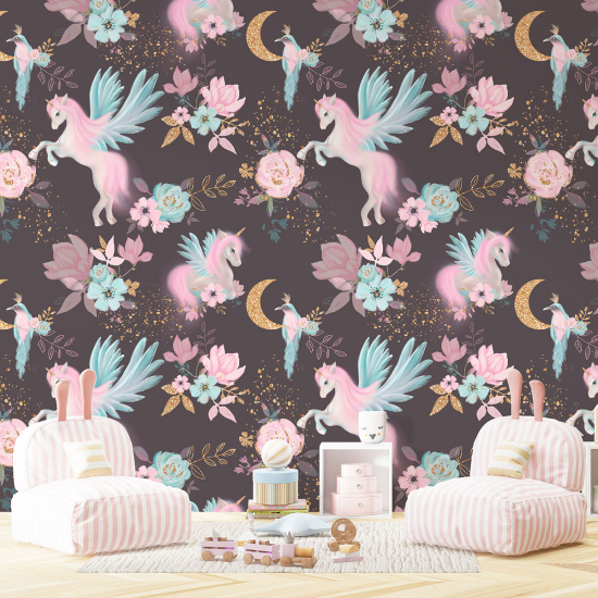 XL Wall Mural - Wallpaper for Kids - Unicorns