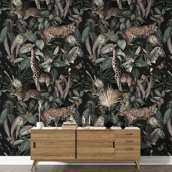 XL Wall Mural - Wallpaper - Jungle Animals