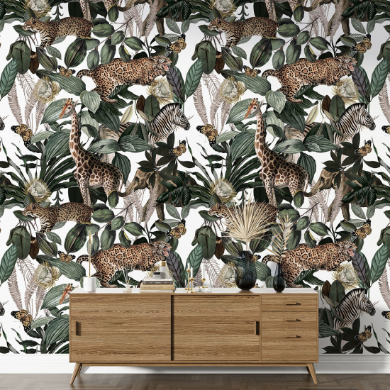 XL Wall Mural - Wallpaper - Jungle Animals