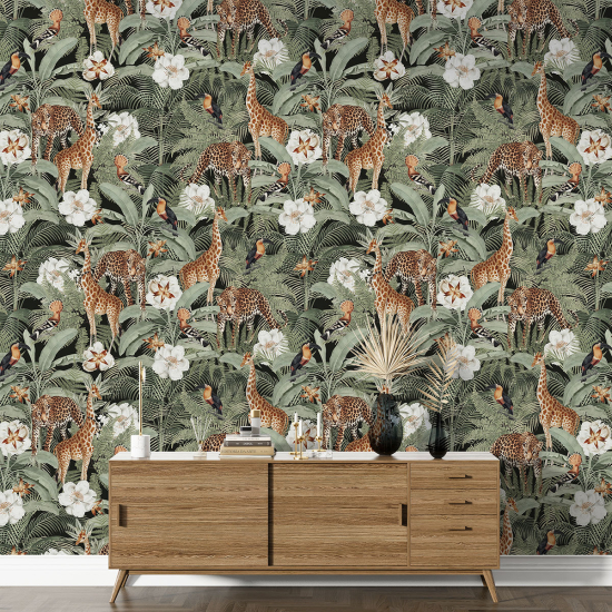 XL Wall Mural - Wallpaper - Jungle Animals