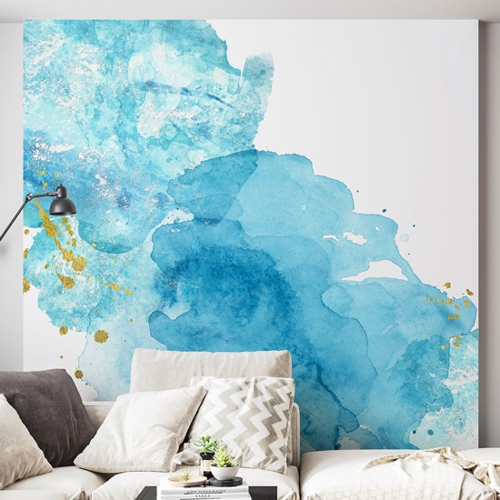 Panoramic Wallpaper - Wall Mural - Marbled effect