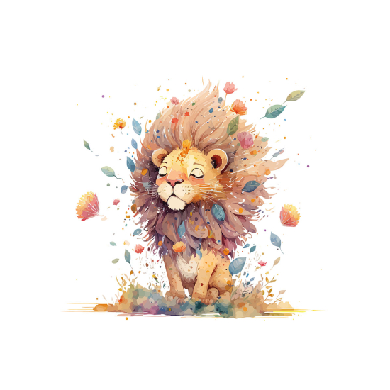 Panoramic Wallpaper - Kid Wall Mural - Lion cub